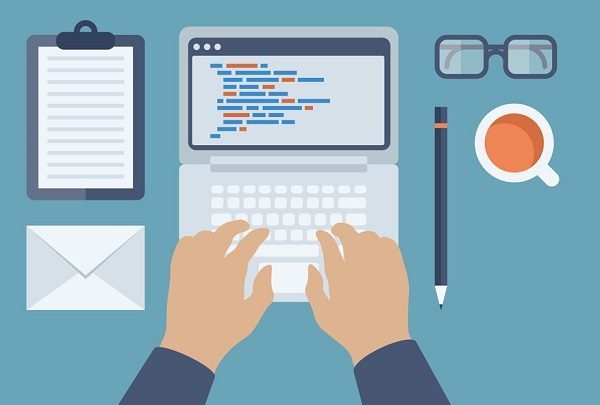 Web and HTML programming flat illustration Affordable Content Writing Services for SEO